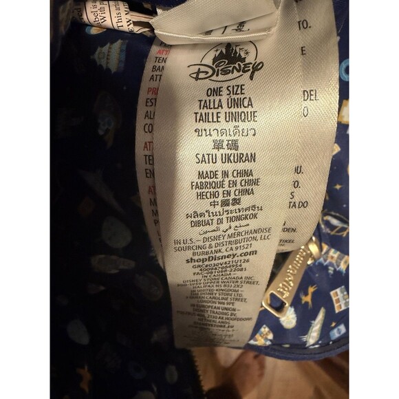 Disney Parks Loungefly WDW 50th Anniversary Blue Canvas Backpack - Picture 16 of 16